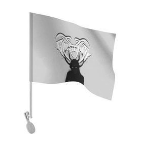 Флаг для автомобиля с принтом Ghostemane в Кировске, 100% полиэстер | Размер: 30*21 см | ghostemane | гоустмэйн