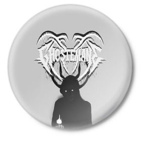 Значок с принтом Ghostemane в Кировске,  металл | круглая форма, металлическая застежка в виде булавки | ghostemane | гоустмэйн