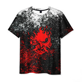 Мужская футболка 3D с принтом SAMURAI KEANU REEVES в Кировске, 100% полиэфир | прямой крой, круглый вырез горловины, длина до линии бедер | cyberpunk | cyberpunk 2077 | samurai | киберпанк