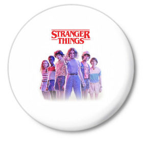 Значок с принтом Stranger Things 3 в Кировске,  металл | круглая форма, металлическая застежка в виде булавки | stranger things | очень странные дела