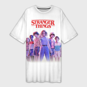 Платье-футболка 3D с принтом Stranger Things 3 в Кировске,  |  | stranger things | очень странные дела
