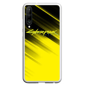 Чехол для Honor P30 с принтом Cyberpunk 2077 (Yellow) в Кировске, Силикон | Область печати: задняя сторона чехла, без боковых панелей | Тематика изображения на принте: 3d | cyberpunk 2077 | red | абстракция | геометрия | игра | киберпанк 2077 | красный | лого | логотип | надпись | стиль | текстура