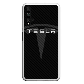 Чехол для Honor 20 с принтом TESLA (1) в Кировске, Силикон | Область печати: задняя сторона чехла, без боковых панелей | elon | elon musk | musk | space | tesla | автолюбитель | автомобиль | илон маск | тесла