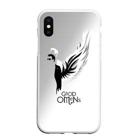 Чехол для iPhone XS Max матовый с принтом Good Omens в Кировске, Силикон | Область печати: задняя сторона чехла, без боковых панелей | good | omens | sheen | tennant | азирафель | ангел | благие знамения | демон | кроули | падший | теннант | шин