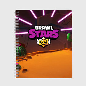 Тетрадь с принтом Brawl Stars в Кировске, 100% бумага | 48 листов, плотность листов — 60 г/м2, плотность картонной обложки — 250 г/м2. Листы скреплены сбоку удобной пружинной спиралью. Уголки страниц и обложки скругленные. Цвет линий — светло-серый
 | brawl | bs | fails | leon | stars | supercell | tick | бой | босс | бравл | броубол | бс | герои | драка | звезд | осада | сейф | старс | цель