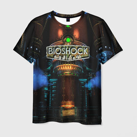 Мужская футболка 3D с принтом BIOSHOCK в Кировске, 100% полиэфир | прямой крой, круглый вырез горловины, длина до линии бедер | bioshock | bioshock infinite | биошок | букер | элизабет