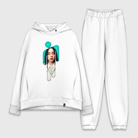 Женский костюм хлопок Oversize с принтом Billie Eilish в Кировске,  |  | ayelish | bad guy | bellyache | bilie eilish | bilie elish | billie | billie eilish | eilish | electronic | elish | music | билли айлиш | эйлиш | элиш