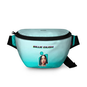 Поясная сумка 3D с принтом Billie Eilish в Кировске, 100% полиэстер | плотная ткань, ремень с регулируемой длиной, внутри несколько карманов для мелочей, основное отделение и карман с обратной стороны сумки застегиваются на молнию | ayelish | bad guy | bellyache | bilie eilish | bilie elish | billie | billie eilish | eilish | electronic | elish | music | билли айлиш | эйлиш | элиш