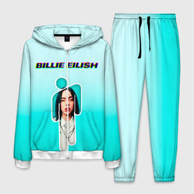 Мужской костюм 3D с принтом Billie Eilish в Кировске, 100% полиэстер | Манжеты и пояс оформлены тканевой резинкой, двухслойный капюшон со шнурком для регулировки, карманы спереди | ayelish | bad guy | bellyache | bilie eilish | bilie elish | billie | billie eilish | eilish | electronic | elish | music | билли айлиш | эйлиш | элиш