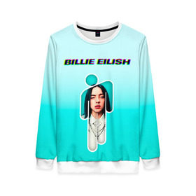 Женский свитшот 3D с принтом Billie Eilish в Кировске, 100% полиэстер с мягким внутренним слоем | круглый вырез горловины, мягкая резинка на манжетах и поясе, свободная посадка по фигуре | ayelish | bad guy | bellyache | bilie eilish | bilie elish | billie | billie eilish | eilish | electronic | elish | music | билли айлиш | эйлиш | элиш