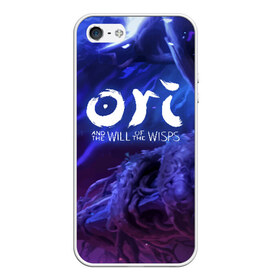 Чехол для iPhone 5/5S матовый с принтом Ori and the Will of the Wisps в Кировске, Силикон | Область печати: задняя сторона чехла, без боковых панелей | blind | forest | game | games | gumo | kuro | naru | nibel | ori | owl | will | wisps | воля | гумо | игра | игры | куро | лес | нару | нибель | огней | ори | платформер | слепой | совенок