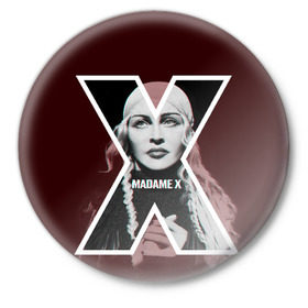 Значок с принтом MADAMEX в Кировске,  металл | круглая форма, металлическая застежка в виде булавки | madamex | madonna | newalbom | мадонна | певица