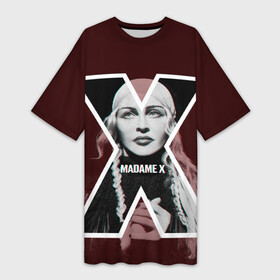 Платье-футболка 3D с принтом MADAMEX в Кировске,  |  | Тематика изображения на принте: madamex | madonna | newalbom | мадонна | певица