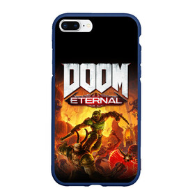 Чехол для iPhone 7Plus/8 Plus матовый с принтом DOOM Eternal в Кировске, Силикон | Область печати: задняя сторона чехла, без боковых панелей | 2019 | bethesda | demon | doom | eternal | ethernal | game | games | logo | monster | runes | демон | дум | дуум | етернал | игра | игры | какодемон | кровь | лого | логотип | монстр | монстры | руны | символ | этернал