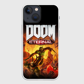 Чехол для iPhone 13 mini с принтом DOOM Eternal в Кировске,  |  | 2019 | bethesda | demon | doom | eternal | ethernal | game | games | logo | monster | runes | демон | дум | дуум | етернал | игра | игры | какодемон | кровь | лого | логотип | монстр | монстры | руны | символ | этернал