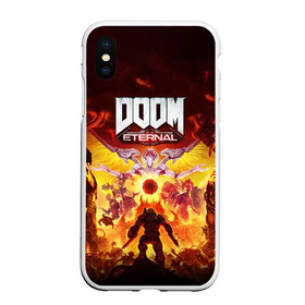 Чехол для iPhone XS Max матовый с принтом DOOM Eternal в Кировске, Силикон | Область печати: задняя сторона чехла, без боковых панелей | 2019 | bethesda | demon | doom | eternal | ethernal | game | games | logo | monster | runes | демон | дум | дуум | етернал | игра | игры | какодемон | кровь | лого | логотип | монстр | монстры | руны | символ | этернал