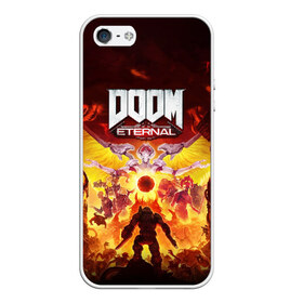 Чехол для iPhone 5/5S матовый с принтом DOOM Eternal в Кировске, Силикон | Область печати: задняя сторона чехла, без боковых панелей | Тематика изображения на принте: 2019 | bethesda | demon | doom | eternal | ethernal | game | games | logo | monster | runes | демон | дум | дуум | етернал | игра | игры | какодемон | кровь | лого | логотип | монстр | монстры | руны | символ | этернал