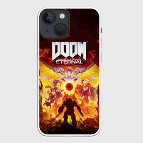 Чехол для iPhone 13 mini с принтом DOOM Eternal в Кировске,  |  | 2019 | bethesda | demon | doom | eternal | ethernal | game | games | logo | monster | runes | демон | дум | дуум | етернал | игра | игры | какодемон | кровь | лого | логотип | монстр | монстры | руны | символ | этернал