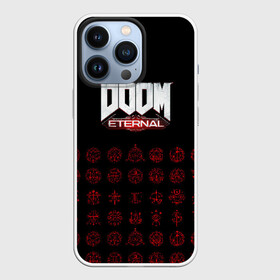 Чехол для iPhone 13 Pro с принтом DOOM Eternal в Кировске,  |  | 2019 | bethesda | demon | doom | eternal | ethernal | game | games | logo | monster | runes | демон | дум | дуум | етернал | игра | игры | какодемон | кровь | лого | логотип | монстр | монстры | руны | символ | этернал