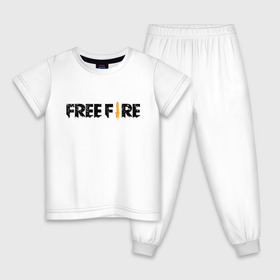Детская пижама хлопок с принтом Free Fire в Кировске, 100% хлопок |  брюки и футболка прямого кроя, без карманов, на брюках мягкая резинка на поясе и по низу штанин
 | battlegrounds | fire | free | garena | гарена | фаер | фри
