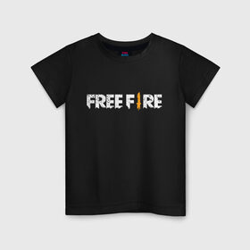 Детская футболка хлопок с принтом Garena Free Fire в Кировске, 100% хлопок | круглый вырез горловины, полуприлегающий силуэт, длина до линии бедер | battlegrounds | fire | free | garena | гарена | фаер | фри