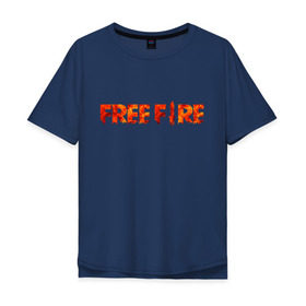 Мужская футболка хлопок Oversize с принтом Free Fire в Кировске, 100% хлопок | свободный крой, круглый ворот, “спинка” длиннее передней части | 