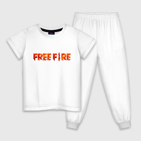 Детская пижама хлопок с принтом Free Fire в Кировске, 100% хлопок |  брюки и футболка прямого кроя, без карманов, на брюках мягкая резинка на поясе и по низу штанин
 | 