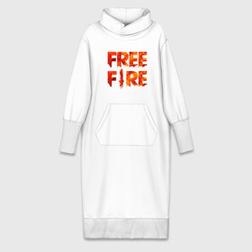 Платье удлиненное хлопок с принтом Free Fire в Кировске,  |  | battlegrounds | fire | free | garena | гарена | фаер | фри