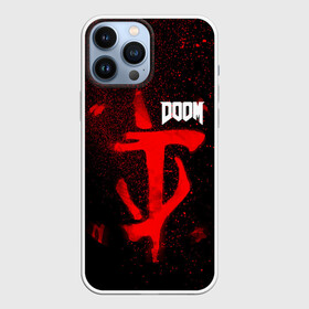 Чехол для iPhone 13 Pro Max с принтом DOOM в Кировске,  |  | Тематика изображения на принте: 2019 | bethesda | demon | doom | eternal | ethernal | game | games | logo | monster | runes | демон | дум | дуум | етернал | игра | игры | какодемон | кровь | лого | логотип | монстр | монстры | руны | символ | этернал