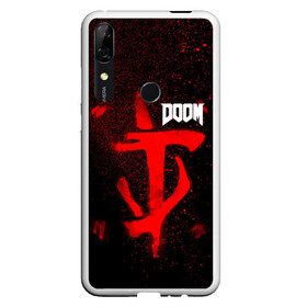 Чехол для Honor P Smart Z с принтом DOOM в Кировске, Силикон | Область печати: задняя сторона чехла, без боковых панелей | 2019 | bethesda | demon | doom | eternal | ethernal | game | games | logo | monster | runes | демон | дум | дуум | етернал | игра | игры | какодемон | кровь | лого | логотип | монстр | монстры | руны | символ | этернал