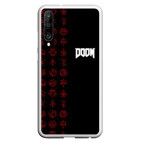 Чехол для Honor P30 с принтом DOOM - Руны в Кировске, Силикон | Область печати: задняя сторона чехла, без боковых панелей | 2019 | bethesda | demon | doom | eternal | ethernal | game | games | logo | monster | runes | демон | дум | дуум | етернал | игра | игры | какодемон | кровь | лого | логотип | монстр | монстры | руны | символ | этернал