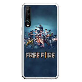 Чехол для Honor P30 с принтом Free Fire в Кировске, Силикон | Область печати: задняя сторона чехла, без боковых панелей | Тематика изображения на принте: battlegrounds | fire | free | garena | гарена | фаер | фри