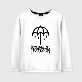 Детский лонгслив хлопок с принтом BRING ME THE HORIZON в Кировске, 100% хлопок | круглый вырез горловины, полуприлегающий силуэт, длина до линии бедер | bmth | bring me the horizon