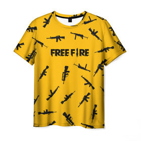 Мужская футболка 3D с принтом GARENA FREE FIRE в Кировске, 100% полиэфир | прямой крой, круглый вырез горловины, длина до линии бедер | free fire | garena free fire | гарена 3 | гарена фри | гарена фри фаер | гарено. | игра garena