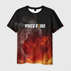 Мужская футболка 3D с принтом GARENA FREE FIRE в Кировске, 100% полиэфир | прямой крой, круглый вырез горловины, длина до линии бедер | free fire | garena free fire | гарена 3 | гарена фри | гарена фри фаер | гарено. | игра garena