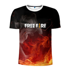 Мужская футболка 3D спортивная с принтом GARENA FREE FIRE в Кировске, 100% полиэстер с улучшенными характеристиками | приталенный силуэт, круглая горловина, широкие плечи, сужается к линии бедра | free fire | garena free fire | гарена 3 | гарена фри | гарена фри фаер | гарено. | игра garena
