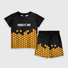 Детский костюм с шортами 3D с принтом GARENA FREE FIRE в Кировске,  |  | free fire | garena free fire | гарена 3 | гарена фри | гарена фри фаер | гарено. | игра garena