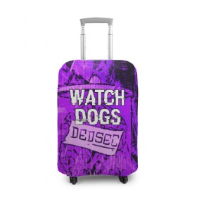 Чехол для чемодана 3D с принтом WATCH DOGS в Кировске, 86% полиэфир, 14% спандекс | двустороннее нанесение принта, прорези для ручек и колес | ded sec | hacker | legion | watch dogs | watch dogs 2 | watch dogs legion | легион | хакер