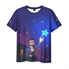 Мужская футболка 3D с принтом JONY Звезда в Кировске, 100% полиэфир | прямой крой, круглый вырез горловины, длина до линии бедер | jony | звезда | лали | певец | тыменяпленила | янея