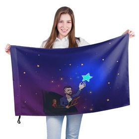 Флаг 3D с принтом JONY Звезда в Кировске, 100% полиэстер | плотность ткани — 95 г/м2, размер — 67 х 109 см. Принт наносится с одной стороны | jony | звезда | лали | певец | тыменяпленила | янея