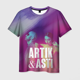 Мужская футболка 3D с принтом Asti & Artik в Кировске, 100% полиэфир | прямой крой, круглый вырез горловины, длина до линии бедер | Тематика изображения на принте: 7 | astiartik | грустныйдэнс | невероятно | неделимы | подгипнозом