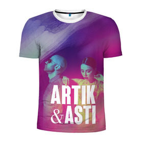 Мужская футболка 3D спортивная с принтом Asti & Artik в Кировске, 100% полиэстер с улучшенными характеристиками | приталенный силуэт, круглая горловина, широкие плечи, сужается к линии бедра | 7 | astiartik | грустныйдэнс | невероятно | неделимы | подгипнозом