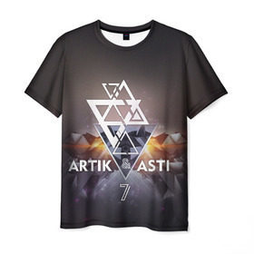 Мужская футболка 3D с принтом ARTIK & ASTI 7 в Кировске, 100% полиэфир | прямой крой, круглый вырез горловины, длина до линии бедер | 7 | astiartik | грустныйдэнс | невероятно | неделимы | подгипнозом
