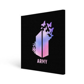 Холст квадратный с принтом BTS ARMY в Кировске, 100% ПВХ |  | army | bangtan boys | beyond the scene | bts | k pop | kpop | love yourself | бтс | к поп