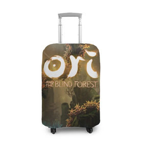 Чехол для чемодана 3D с принтом Ori and the Blind Forest в Кировске, 86% полиэфир, 14% спандекс | двустороннее нанесение принта, прорези для ручек и колес | blind forest | ori | sein | белка | гумо | кошка | куро | лиса | нару | непроглядный лес | ори | платформер | птенец | сейн | сова