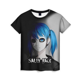 Женская футболка 3D с принтом Sally face в Кировске, 100% полиэфир ( синтетическое хлопкоподобное полотно) | прямой крой, круглый вырез горловины, длина до линии бедер | sally face | маска | сали | салли | салли кромсалли | фейс | фишер