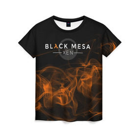 Женская футболка 3D с принтом HALF-LIFE - Black Mesa: XEN в Кировске, 100% полиэфир ( синтетическое хлопкоподобное полотно) | прямой крой, круглый вырез горловины, длина до линии бедер | Тематика изображения на принте: black | counter | csgo | freeman | gordon | half | half life | halflife | lambda | life | logo | mesa | portal | strike | xen | гордон | контр | лайф | лого | портал | символ | страйк | фримен | халф | халф лайф | халфлайф