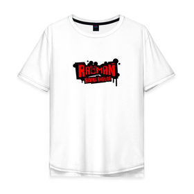 Мужская футболка хлопок Oversize с принтом RAYMAN RAVING RABBIDS в Кировске, 100% хлопок | свободный крой, круглый ворот, “спинка” длиннее передней части | 