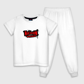 Детская пижама хлопок с принтом RAYMAN RAVING RABBIDS в Кировске, 100% хлопок |  брюки и футболка прямого кроя, без карманов, на брюках мягкая резинка на поясе и по низу штанин
 | 