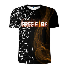 Мужская футболка 3D спортивная с принтом FREE FIRE в Кировске, 100% полиэстер с улучшенными характеристиками | приталенный силуэт, круглая горловина, широкие плечи, сужается к линии бедра | free fire | free fire pc | game | garena | mobile game | royale | trsffb | битва онлайн | гарена | игра | огонь | свободный огонь | фри фаер